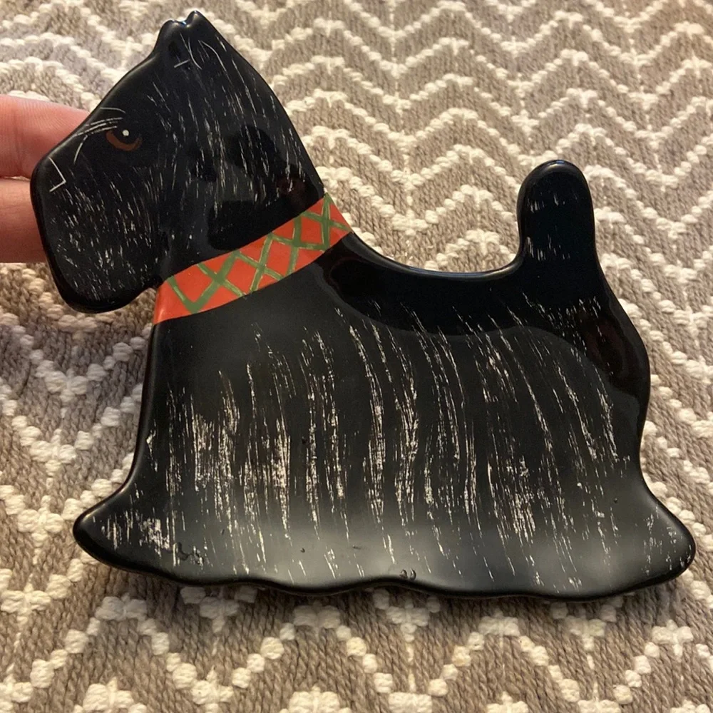 Nina Lyman Dogs by Nina Black Scottie Dog Trinket Dish